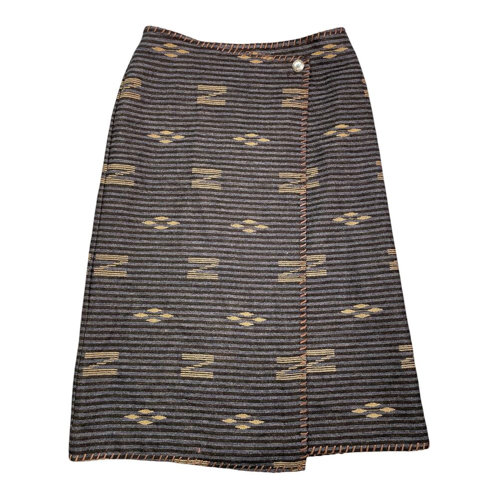 Vintage Designer Lauren Ralph Lauren Southwest Wool Blanket Skirt